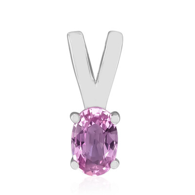 Ciondolo in argento con Zaffiro Rosa