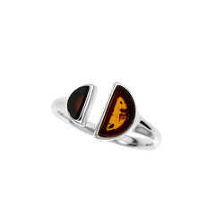 Anello in argento con Ambra Baltica