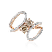 Anello in oro con Diamante Cioccolato I2 (SUHANA)