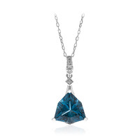 Collana in oro con Topazio Blu Londra