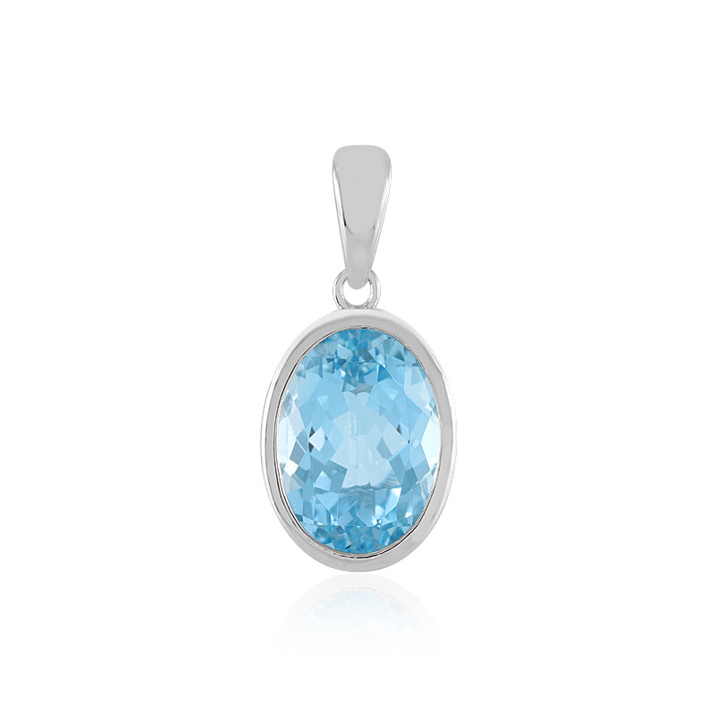 Ciondolo In Argento 925 Con Topazio Blu | Fatto A Mano In India