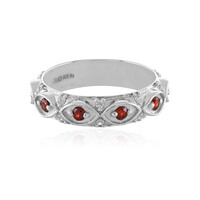 Anello in argento con Zircone Mogano
