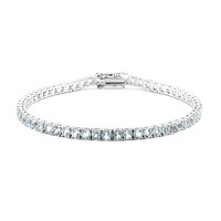Bracciale in argento con Topazio Blu Cielo