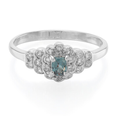 Anello in argento con Granato Cangiante del Madagascar