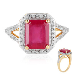 Anello in argento con Rubino del Madagascar