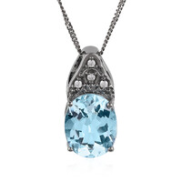 Collana in argento con Topazio Blu Cielo