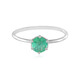 Anello in platino con Smeraldo Colombiano