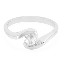 Anello in argento con Zaffiro Bianco
