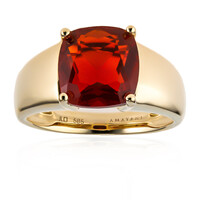 Anello in oro con Opale di Fuoco Messicano (AMAYANI)
