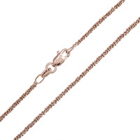 Catenina Criss Cross in argento 925 placcato oro rosa - 45 cm - 3,6 g