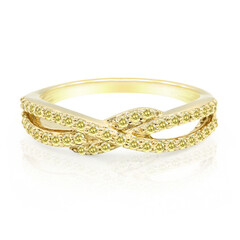 Anello in oro con Diamante Giallo Canarino SI