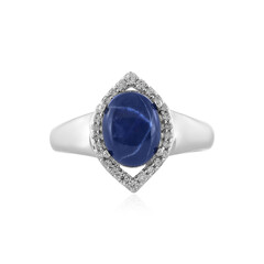 Anello in argento con Zaffiro Stellato Blu