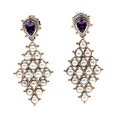 Orecchini in argento con Ametista (Dallas Prince Designs)
