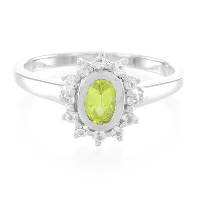 Anello in argento con Zaffiro Verde