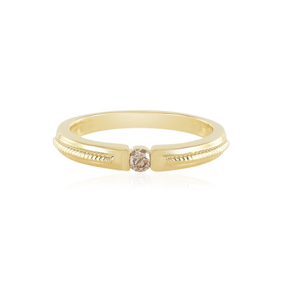 Anello in argento con Diamante Cioccolato I2