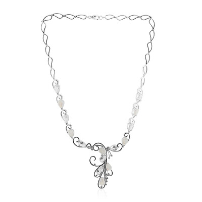 Collana in argento con Topazio Bianco