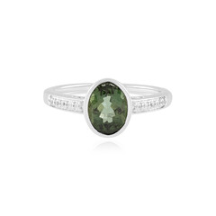 Anello in argento con Apatite Cromo