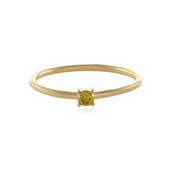 Anello in oro con Diamante Giallo I2