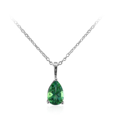 Collana in argento con Topazio Verde Farfalla