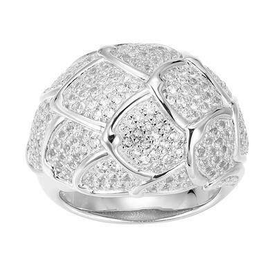 Anello in argento con Topazio Bianco