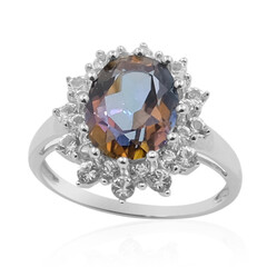 Anello in argento con Topazio Maracuja