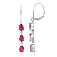 Orecchini in argento con Topazio Rosa