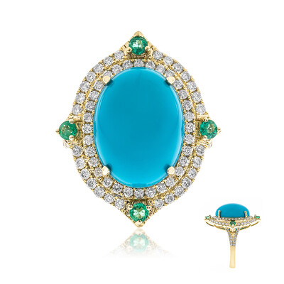 Anello in oro con Turchese Sleeping Beauty
