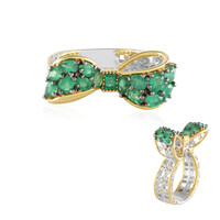Anello in argento con Smeraldo Zambia (Gems en Vogue)