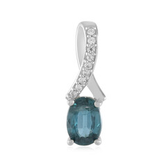 Ciondolo in argento con Cianite Blu Foglia di Tè