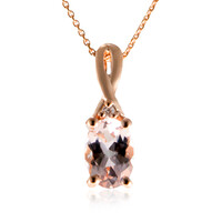 Collana in oro con Morganite AAA