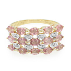 Anello in oro con Zaffiro Padparadscha (non riscaldato) (AMAYANI)