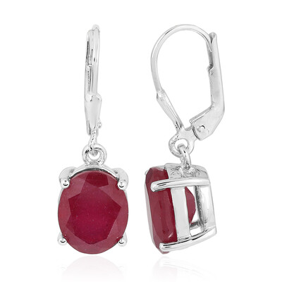 Orecchini in argento con Rubino del Madagascar