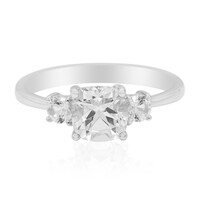 Anello in argento con Topazio Bianco