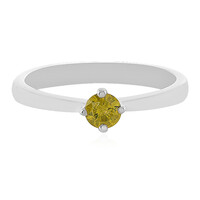 Anello in argento con Diamante Giallo I3