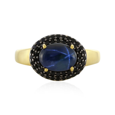 Anello in argento con Zaffiro Stellato Blu
