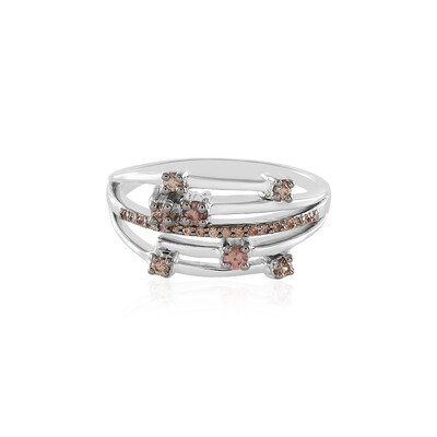 Anello in argento con Zircone Cognac