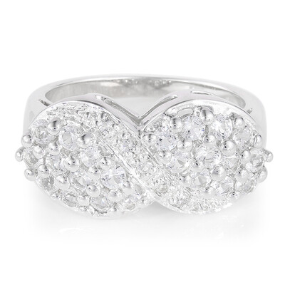 Anello in argento con Topazio Bianco