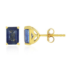 Orecchini in argento con Zaffiro Blu del Madagascar