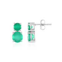 Orecchini in argento con Onice Verde