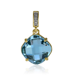 Ciondolo in argento con Topazio Blu Cielo