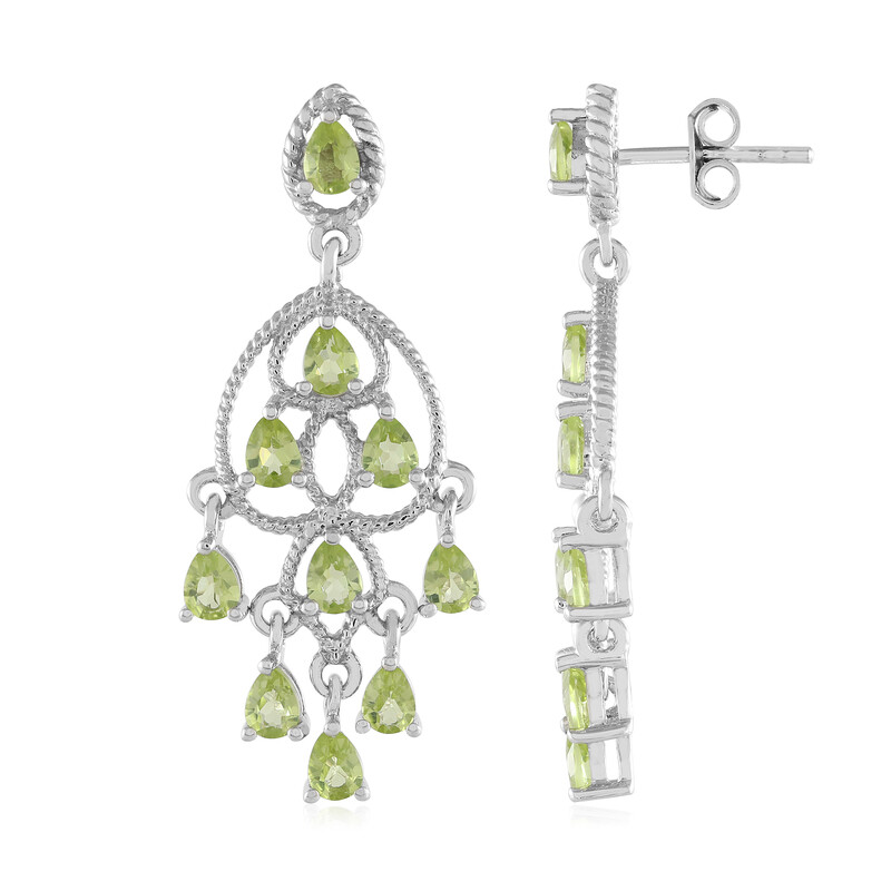 Orecchini Chic In Argento Sterling Con Peridoto 1,27ct - Foto 4