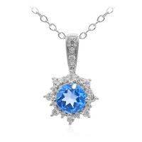 Collana in argento con Topazio Blu Indaco