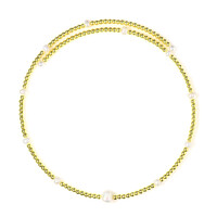 Collana rigida in acciaio con Ematite Dorata (Riya)