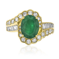 Anello in oro con Smeraldo Zambia AAA (AMAYANI)