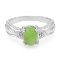 Anello in argento con Crisoprasio Imperiale