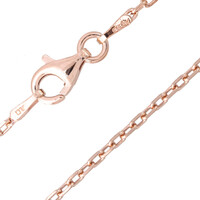 Catenina forzatina in argento 925 placcato oro rosa - 50 cm - 2,8 g