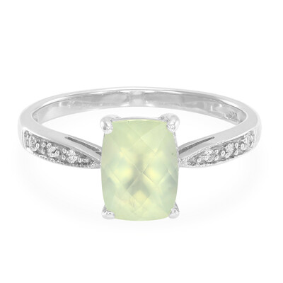 Anello in argento con Prehnite