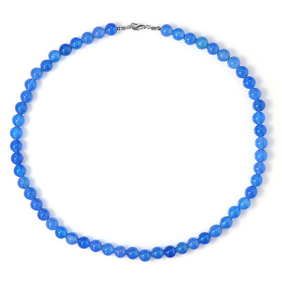 Collana in argento con Agata Blu
