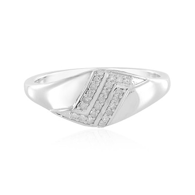 Anello da uomo in argento con Diamante I2 (I)