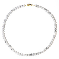 Collana in argento con Howlite (Riya)